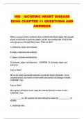 IHD - ISCHEMIC HEART DISEASE ECHO CHAPTER 11 QUESTIONS AND ANSWERS