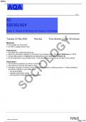 AQA-7191-2-SOCIOLOGY QUESTION PAPER 2:Research Methods and Topics in Sociology-AS LEVEL-21May24-AM