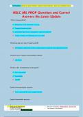 MSLC MIL PROP Questions and Correct  Answers the Latest Update