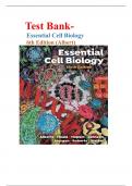 Test Bank- Essential Cell Biology 6th Edition ( Albert 2025) All Chapters Included|| Newest Update