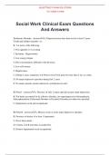 Social Work Clinical Exam Questions And Answers