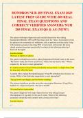 HONDROS NUR 205 FINAL EXAM 2025  LATEST PREP GUIDE WITH 200 REAL FINAL EXAM QUESTIONS AND CORRECT VERIFIED ANSWERS/ NUR 205 FINAL EXAM QS & AS (NEW!)