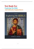 Test Bank for Exploring the Bible 2nd Edition by Stephen Harris|| All Chapters Covered|| Latest Edition