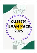 CUS3701 EXAM PACK 2025 (QUESTIONS WITH CORRECT ANSWERS)