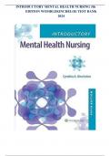 INTRODUCTORY MENTAL HEALTH NURSING 5th EDITION WOMBLEKINCHELOE TEST BANK 2024