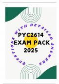 PYC2614 EXAM PACK 2025 (QUESTIONS WITH CORRECT ANSWERS)