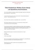 TDLR Esthetician Written Exam Study List Questions And Answers