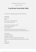 Lean Bronze Exam Study Guide