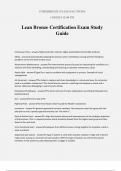 Lean Bronze Certification Exam Study Guide