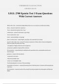 LEGL 2700 Epstein Test 3 Exam Questions With Correct Answers