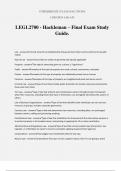 LEGL2700 - Hackleman – Final Exam Study Guide