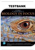 Test Bank for Campbell Biology in Focus, 3rd Edition by Urry, 9780135191781, Covering Chapters 1-43 | Includes Rationales.