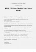 LEGL 2700 Exam Questions With Correct Answers