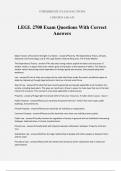 LEGL 2700 Exam Questions With Correct Answers