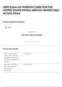 USPS EXAM 421 WINDOW CLERK FOR THE UNITED STATES POSTAL SERVICE NEWEST 2024 ACTUAL EXAM