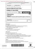 Pearson Edexcel 9CH0/03 GCE Chemistry (9CH0) Paper 03 General and Practical Principles inChemistry Merged Question Paper + Mark Scheme