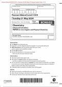 Pearson Edexcel 8CH0/02 GCE In Chemistry (8CH0) Paper 02: Core Organic and Physical Chemistry Merged Question Paper + Mark Scheme