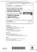 Pearson Edexcel 8EN0/02 GCE Advance Subsidiary In English Language (8EN0) Paper 2: Child Language Merged Question Paper + Mark Scheme