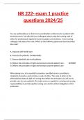 NR 222- exam 1 practice questions 2024/25