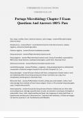 Portage Microbiology Chapter 5 Exam Questions And Answers 100% Pass