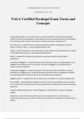 NALA Certified Paralegal Exam Terms and Concepts