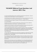 NSG6020 Midterm Exam Questions And Answers 100% Pass