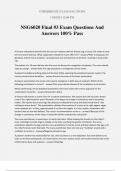 NSG6020 Final #3 Exam Questions And Answers 100% Pass