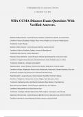 NHA CCMA Diseases Exam Questions With Verified Answers.