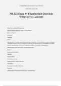 NR 222 Exam #1 Chamberlain Questions With Correct Answers