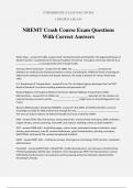 NREMT Crash Course Exam Questions With Correct Answers