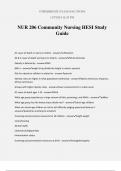 NUR 206 Community Nursing HESI Study Guide