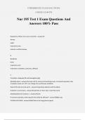 Nur 195 Test 1 Exam Questions And Answers 100% Pass