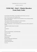 NURS 5463 - Mod 3 - Platelet Disorders Exam Study Guide.