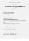 NURS 5463 Fluid and electrolytes Exam Study Guide.