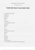 NURS 5463 Mod 1 Exam Study Guide