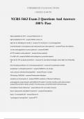 NURS 5463 Exam 2 Questions And Answers 100% Pass