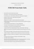 NURS 5463 Exam Study Guide.