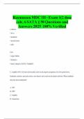 Rasmussen MDC III - Exam 1(2 dose calc, 6 SATA )| 50 Questions and Answers 2025 100% Verified