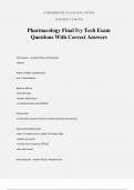 Pharmacology Final Ivy Tech Exam Questions With Correct Answers