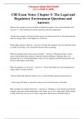 CBI Exam Notes: Chapter 5- The Legal and Regulatory Environment Questions and Answers