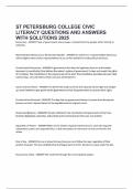 ST PETERSBURG COLLEGE CIVIC LITERACY QUESTIONS AND ANSWERS WITH SOLUTIONS 2025