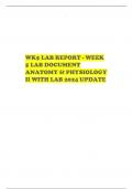 WK5 LAB REPORT - WEEK 5 LAB DOCUMENT ANATOMY & PHYSIOLOGY II WITH LAB 2024 UPDATE