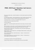 PHSL 1010 Exam 1 Questions And Answers 100% Pass