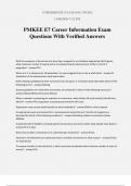 PMKEE E7 Career Information Exam Questions With Verified Answers