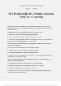 PLT Praxis (5622) M.C. Practice Questions With Correct Answers