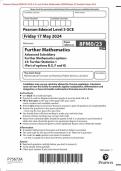 Pearson Edexcel 8FM0/23 GCE Advanced Subsidiary Level Further Mathematics (8FM0) Paper 23 Further Statistics 1 Merged Question Paper + Mark Sch