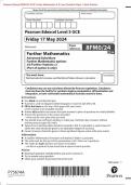 Pearson Edexcel 8FM0/24 GCE Further Mathematics Advanced Subsidiary Level in Further Statistics 2 Paper 8FM0_24 Merged Question Paper + Mark Scheme