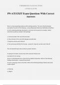 PN-ATI EXIT Exam Questions With Correct Answers