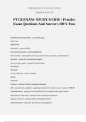 PTCB EXAM- STUDY GUIDE - Practice Exam Questions And Answers 100% Pass