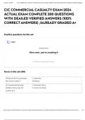 CIC COMMERCIAL CASUALTY EXAM 2024 ACTUAL EXAM COMPLETE 200 QUESTIONS WITH DEAILED VERIFIED ANSWERS (100% CORRECT ANSWERS) /ALREADY GRADED A+